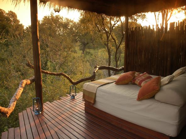Simbambili Game Lodge - Open Bedroom  